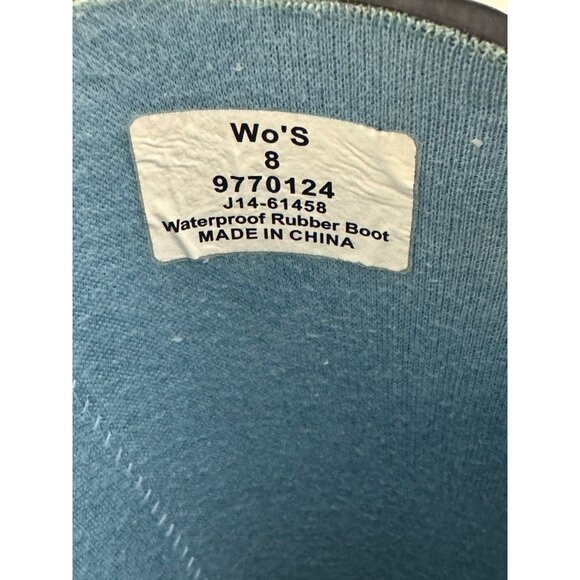 Sperry Top Sider Waterproof Rubber Boots‎ Black Womens Size 8 Quilted Nellie - Picture 8 of 8